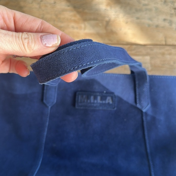 M.I.L.A. Luxe Bag | Suede | navy | Tote | Shoulder Bag - Picture 5 of 10